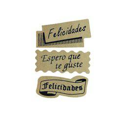 Etiquetas Adhesivas "Felicidades"