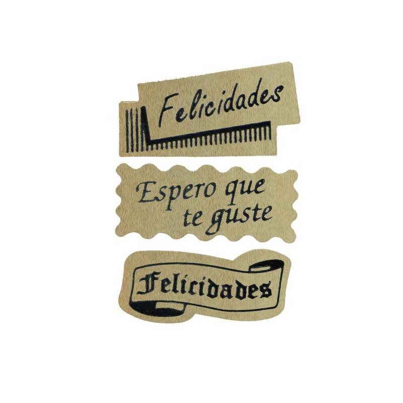 Etiquetas Adhesivas "Felicidades"