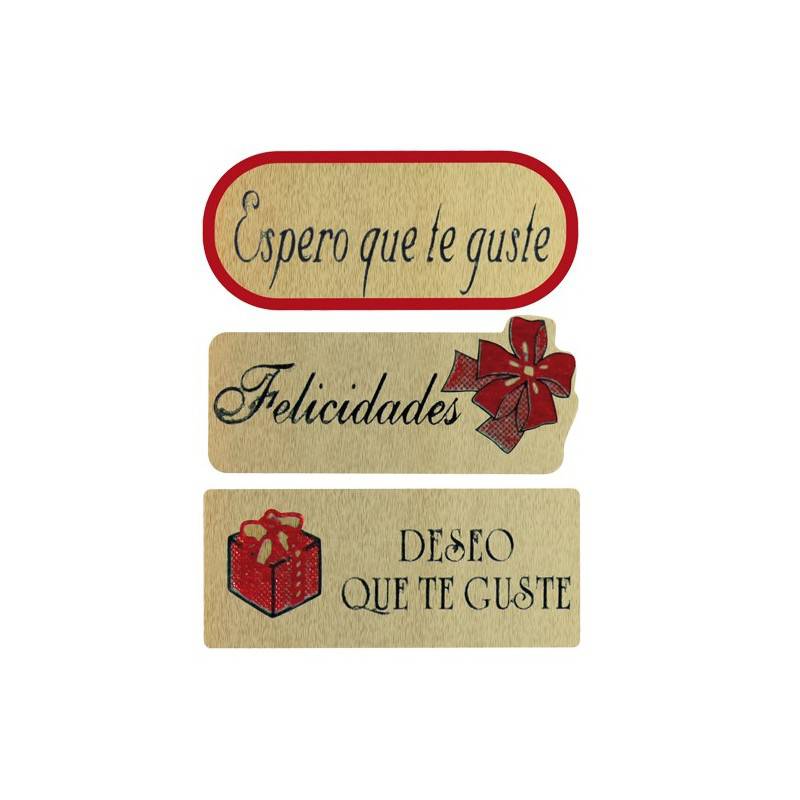 Etiquetas Adhesivas "Felicidades"