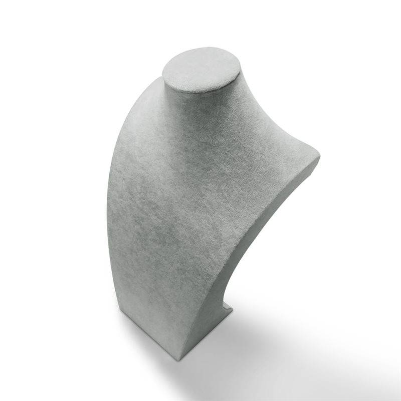 Peto Expositor Collar Terciopelo Gris