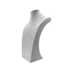 Peto Expositor Collar Terciopelo Gris