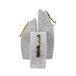 Expositor Pulseras Terciopelo Gris 3 Piezas