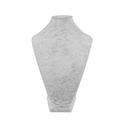 Peto Expositor Collar Terciopelo Gris