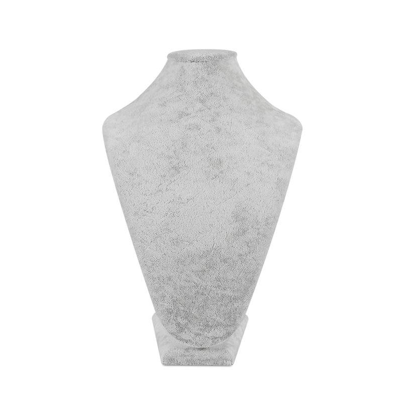 Peto Expositor Collar Terciopelo Gris