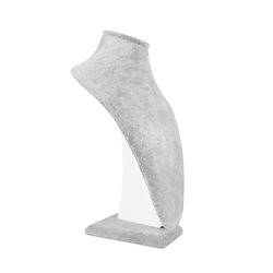 Peto Expositor Collar Terciopelo Gris