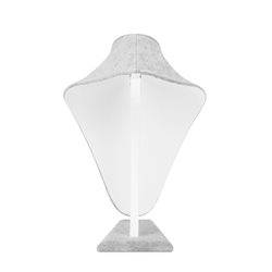 Peto Expositor Collar Terciopelo Gris