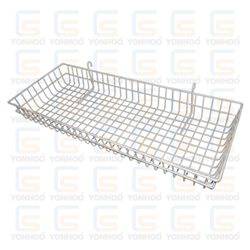 Cesta Blanca para Reja 90 cm