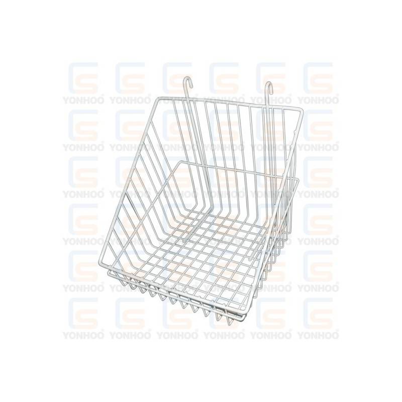 Cesta Blanca para Reja 30 cm