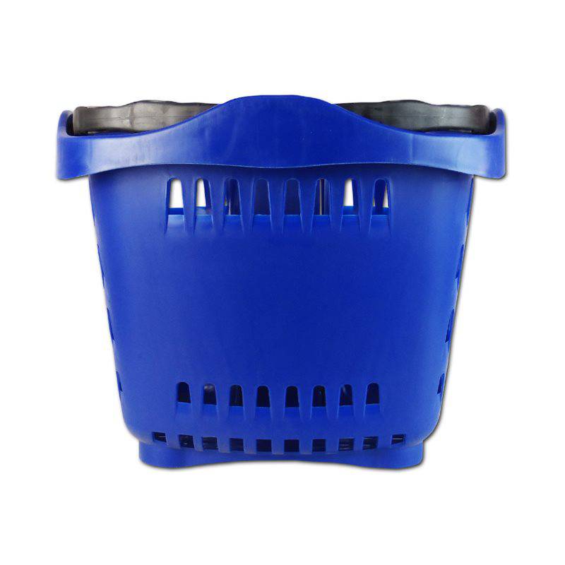 Cesta Supermercado Azul 2 Ruedas