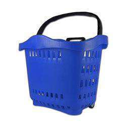 Cesta Supermercado Azul 2 Ruedas