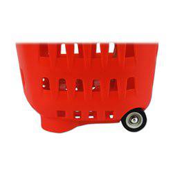 Cesta Supermercado Roja 2 Ruedas