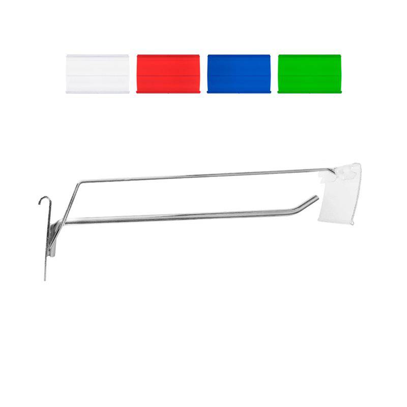 Gancho para Reja con Portaprecios - 30 CM